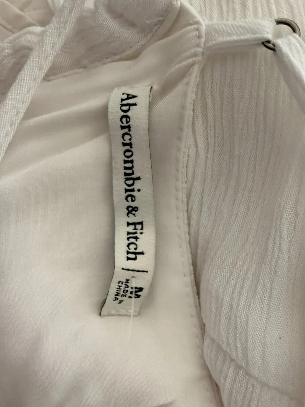 Abercrombie & Fitch White Button Front Cutout Maxi Dress NWT Medium